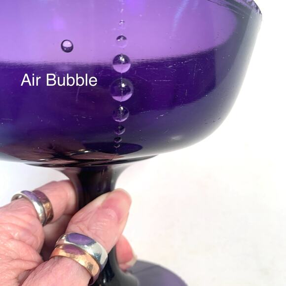 Antique Amethyst Purple Compote Pedestal Serving Dish - Picture 2 of 11